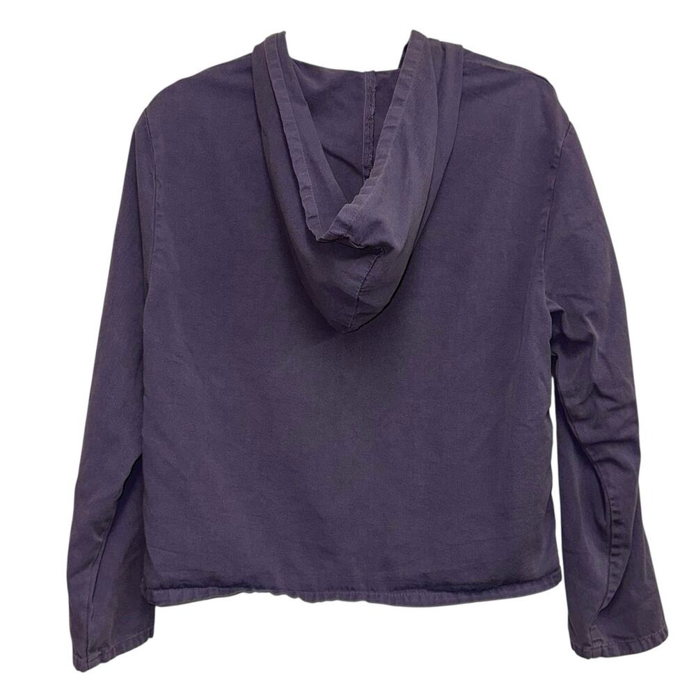 BTB Petite Vintage Purple Button Front Hoodie Jacket - Picture 4 of 6